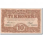 Danemark, 10 Kroner, 1943, KM:31o, TTB