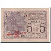 Yugoslavia, 20 Kronen on 5 Dinara, 1919, KM:16a, VF(30-35)