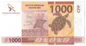 French Pacific Territories, 1000 Francs, 2014, KM:6, UNC(65-70)