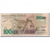 Brsil, 100,000 Cruzeiros, 1992, KM:235a, TB