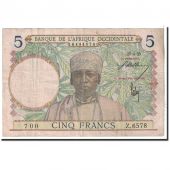 French West Africa, 5 Francs, 1939, 1939-04-27, KM:21, VF(30-35)