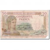 France, 50 Francs, 1937, KM:85a, 1937-08-26, VF(20-25), Fayette:18.2