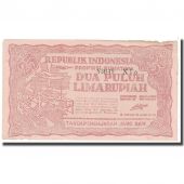 Banknote, Indonesia, 25 Rupiah, 1948, 1948-01-17, KM:S191a, AU(55-58)