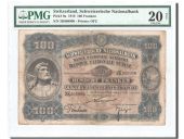Suisse, 100 Francs 1918, PMG VF 20, Pick 9a