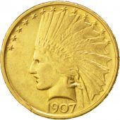 Etats-Unis, 10 Dollars Or tte d'Indien 1907 Philadelphie, KM 125