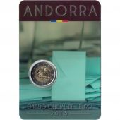 Andorra, Coincard, 2 Euro Majorit  18 ans, 2015, MS(65-70), Bi-Metallic