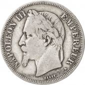 Second Empire, 2 Francs Napolon III tte laure 1869 Paris, KM 807.1