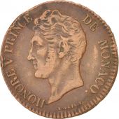Monaco, 5 Centimes, 1837, Monaco, KM:95.2a, TB+, Copper