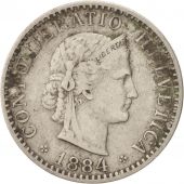 Switzerland, 20 Rappen, 1884, Bern, TTB, Nickel, KM:29