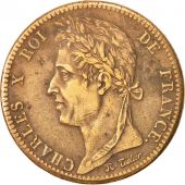 FRENCH COLONIES, Charles X, 10 Centimes, 1828, Paris, VF(30-35), Bronze, KM:11.1