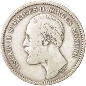 Sweden, Oscar II, 2 Kronor, 1880, VF(20-25), Silver, KM:742