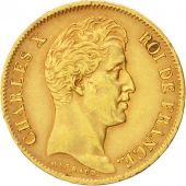 France, Charles X, 40 Francs, 1830, Paris, TTB, Gold, KM:721.1, Gadoury:1105
