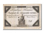 50 Livres type Domaines Nationaux, signed by Develle