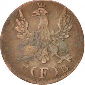 German States, FRANKFURT AM MAIN, Heller, 1819, EF(40-45), Copper, KM:301
