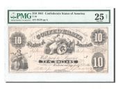 United States, 10 Dollars Confederate 1861, PMG VF 25
