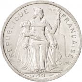French Polynesia, 2 Francs, 1991, Paris, SUP, Aluminum, KM:10