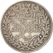 Maroc, Abd al-Hafiz, 1/2 Rial, 5 Dirhams, 1911, bi-Bariz, Paris,TTB,Argent,KM24