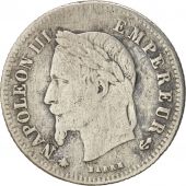 France, Napoleon III, 20 Centimes, 1866, Paris, VF(20-25), Silver, KM 805.1