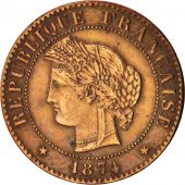 France, Crs, Centime, 1874, Paris, TTB, Bronze, KM:826.1, Gadoury:88