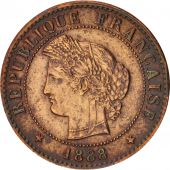 France, Crs, Centime, 1888, Paris, EF(40-45), Bronze, KM:826.1, Gadoury:88