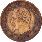 France, Napoleon III, Centime, 1857, Bordeaux, TTB, Bronze, KM 775.5, Gadoury 86