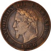 France, Napoleon III, Centime, 1870, Paris, EF(40-45), Bronze, KM 795.1