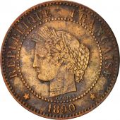 France, Crs, 2 Centimes, 1890, Paris, EF(40-45), Bronze, KM:827.1, Gadoury105