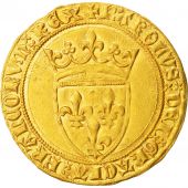 France, Charles VI, Ecu dor, Saint Quentin, AU(55-58), Gold, Duplessy:369C
