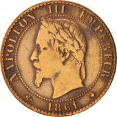 France, Napoleon III, 2 Centimes, 1861, Paris, TB+, Bronze, Gadoury 104