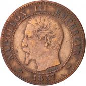 France, Napoleon III, 2 Centimes, 1857, Rouen, TTB, Bronze, Gadoury 103