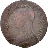 France, Dupr, 5 Centimes, 1798, Strasbourg, VG(8-10), Bronze, KM:640.4