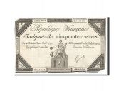 Assignats 50 Livres 50 Livres type Domaines Nationaux, signé Fayolle