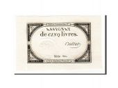 Assignats 5 Livres 5 Livres type Domaines Nationaux, signé Dutour