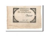 Assignats 5 Livres 5 Livres type Domaines Nationaux, signé Chaignet Bild