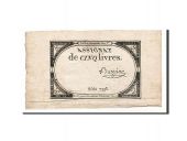 Assignats 5 Livres 5 Livres type Domaines Nationaux, signé Baziere Bild