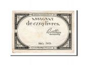 Assignats 5 Livres 5 Livres type Domaines Nationaux, signé Berthier Bild