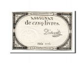 Assignats 5 Livres 5 Livres type Domaines Nationaux, signé D'Osseville Bild