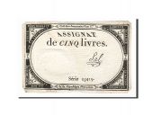 Assignats 5 Livres 5 Livres type Domaines Nationaux, signé Sal Bild