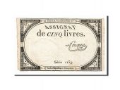 Assignats 5 Livres 5 Livres type Domaines Nationaux, signé Fouquet Bild