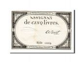 Assignats 5 Livres 5 Livres type Domaines Nationaux, signé Lecourt Bild