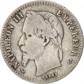 France, Napoleon III, 50 Centimes, 1866, Bordeaux, TB,Argent,KM 814.3,Gadoury417
