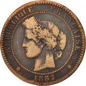 France, Crs, 10 Centimes, 1882, Paris, B+, Bronze, KM:815.1, Gadoury:265a