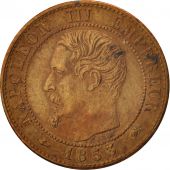 France, Napoleon III, Centime, 1853, Lyon, TTB, Bronze, KM:775.4, Gadoury 86