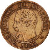 France, Napoleon III, Centime, 1853, Lille, TB+, Bronze, KM:775.7, Gadoury 86