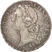 France, Louis XV, cu au bandeau, Ecu, 1759, Paris, TB+, Argent, KM:512.1, G...