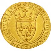 France, Charles VI, Ecu dor 1st Emission, AU(55-58), Gold, Duplessy:369