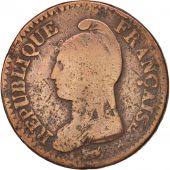 France, Dupr, Decime, 1798, Strasbourg, VG(8-10), Bronze, KM:644.4, Gadoury187