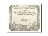 France, 50 Sols, 1792, 1792-01-04, Saussay, KM:A56, TB+, Lafaurie:151
