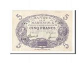 Martinique, 5 Francs, 1934-45, non dat, KM:6, TTB+