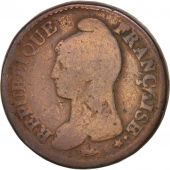 France, Dupr, Decime, 1796, Lyon, VG(8-10), Bronze, KM:644.5, Gadoury:187